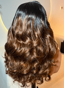 14 inch super double drawn flip bounce raw human hair wig with 5x5 hd lace closure by Hair by Trecia