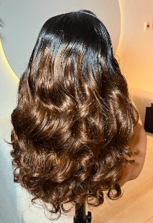 14 inch super double drawn flip bounce raw human hair wig with 5x5 hd lace closure by Hair by Trecia