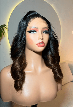 14 inch super double drawn flip bounce raw human hair wig with 5x5 hd lace closure by Hair by Trecia